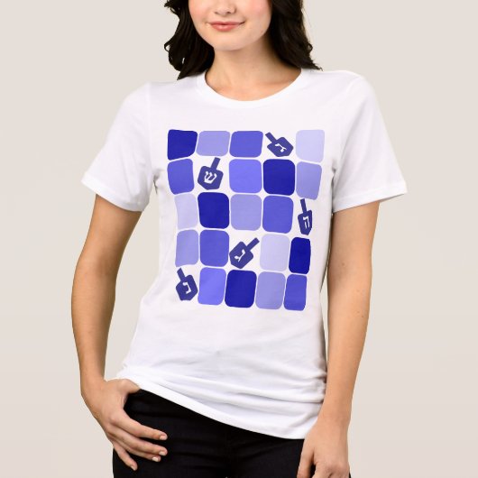 Patchwork Dreidels Tri-Blend Shirt (Vorderseite)