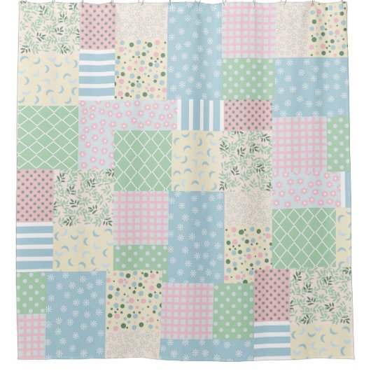 Patchwork Duschvorhang (Vorderseite)