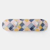 Patchwork-Effekt Blumenfaser Gemusterter CottageCo Skateboard (Horizontal)