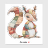 Patchwork Eichhörnchenaufkleber Aufkleber (Blatt)