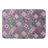 Patchwork Einzigartiges mehrfarbiges Button-Muster Badematte (Vorderseite)