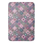 Patchwork Einzigartiges mehrfarbiges Button-Muster Badematte (Vorderseite Vertikal)