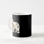 Patchwork-Eisbär Süße Weihnachtsdecke Kaffeetasse (Vorderseite Links)