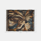 Patchwork-Elch-Geweih-Decke Fleecedecke (Vorderseite (Horizontal))