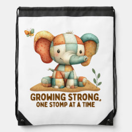 Patchwork-Elefant „Stark werden“   Sportbeutel