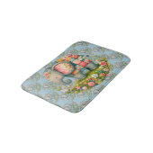Patchwork-Elefanten-Blumenwiese-Charm Badematte (Schrägansicht)
