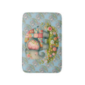 Patchwork-Elefanten-Blumenwiese-Charm Badematte (Vorderseite Vertikal)