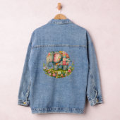 Patchwork-Elefanten-Blumenwiese-Charm Jeansjacke (Hangar)