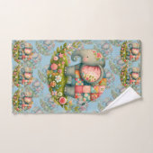 Patchwork-Elefanten-Blumenwiesen-Charm Badhandtuch Set (Handtuch)
