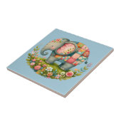 Patchwork-Elefanten-Blumenwiesen-Charm Fliese (Seite)