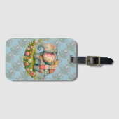 Patchwork-Elefanten-Blumenwiesen-Charm Gepäckanhänger (Vorderseite (Horizontal))