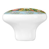 Patchwork-Elefanten-Blumenwiesen-Charm Keramikknauf (Seitenansicht)