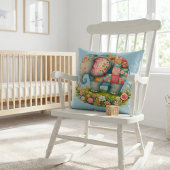 Patchwork-Elefanten-Blumenwiesen-Charm Kissen