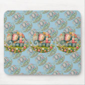 Patchwork-Elefanten-Blumenwiesen-Charm Mousepad (Vorne)