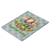 Patchwork-Elefanten-Blumenwiesen-Charm Notizblock (Linke Seite)
