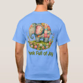 Patchwork-Elefanten-Blumenwiesen-Charm T-Shirt (Rückseite)