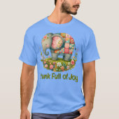 Patchwork-Elefanten-Blumenwiesen-Charm T-Shirt (Vorderseite)
