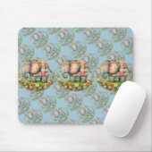 Patchwork Elephant Floral Meadow Charm Mousepad (Mit Mouse)
