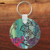 Patchwork Elephants Schlüsselanhänger (Vorderseite)