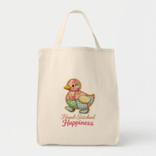 Patchwork-Enten-Tasche – „Handgenähte Glückseligke Tragetasche