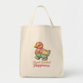Patchwork-Enten-Tasche – „Handgenähte Glückseligke Tragetasche