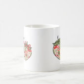 Patchwork-Erdbeer-Herzen Süße Coquette-Kunst Kaffeetasse (Mittel)