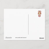 Patchwork-Eule-Herz Postkarte (Rückseite)