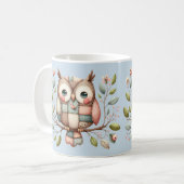 Patchwork-Eule im märchenhaften Wald Kaffeetasse (Vorderseite Links)