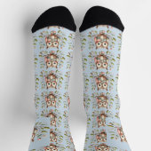 Patchwork-Eule im skurrilen Waldland Socken (Oben)