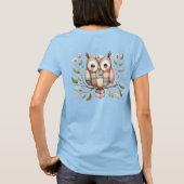 Patchwork-Eule in märchenhaftem Wald T-Shirt (Rückseite)