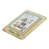 Patchwork-Eule Magnet (Linke Seite)