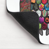 Patchwork-Eule Mousepad (Ecke)
