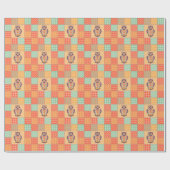 Patchwork-Eule-Vintage-Nahtloses Muster Geschenkpapier (Flach)