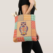 Patchwork-Eule-Vintage-Nahtloses Muster Tasche (Von Nahem)