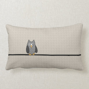 Patchwork-Eulen-Kissen Lendenkissen