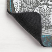 Patchwork-Eulen Mousepad (Ecke)