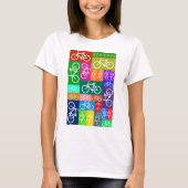 Patchwork fährt Kunst rad T-Shirt (Vorderseite)