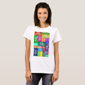 Patchwork fährt Kunst rad T-Shirt (Vorne ganz)