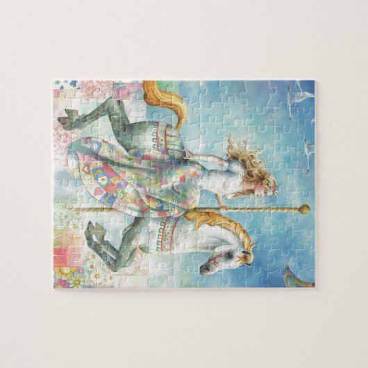 Patchwork, Fantasie-Karussell durch Schotten Puzzle (Horizontal)