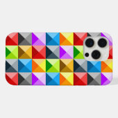 Patchwork Farbvolles geometrisches Retromuster iPhone Hülle (Rückseite (Horizontal))