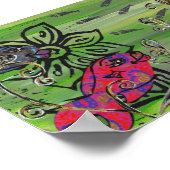 Patchwork Fish Print Poster (Ecke)