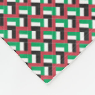 Patchwork Flag Patches für die Vereinigten Arabisc Fleecedecke