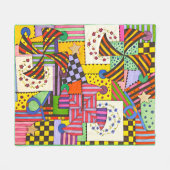 Patchwork Fleecedecke (Vorderseite (Horizontal))