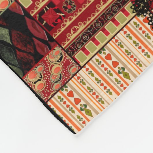 Patchwork Fleecedecke (Ecke)