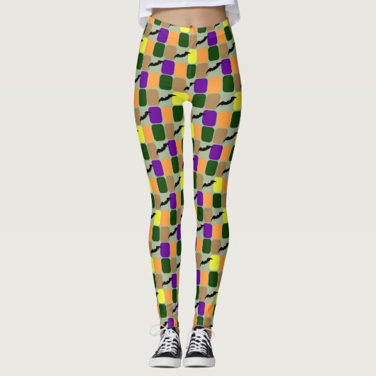 Patchwork-Fleets Leggings (Vorderseite)