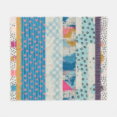 Patchwork-Fliesen Nahtloses Muster Fleecedecke (Vorderseite (Horizontal))