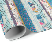 Patchwork-Fliesen Nahtloses Muster Geschenkpapier (Rolleneckpunkt)