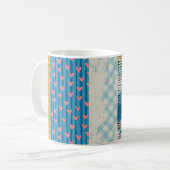 Patchwork-Fliesen Nahtloses Muster Kaffeetasse (Vorderseite Links)