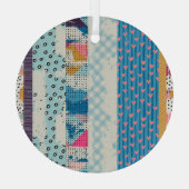 Patchwork-Fliesen Nahtloses Muster Ornament Aus Glas (Rückseite)