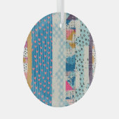 Patchwork-Fliesen Nahtloses Muster Ornament Aus Glas (Vorderseite Rechts)